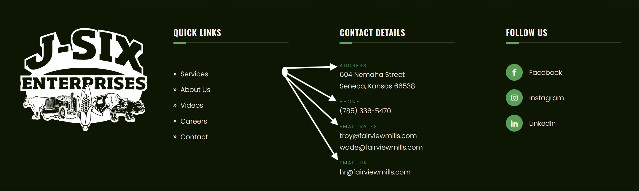 J-Six footer with improved color contrast